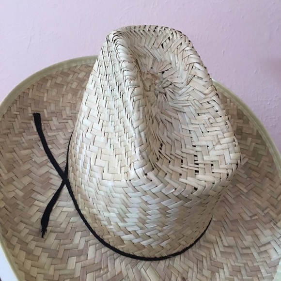 Vintage Natural Straw Woven southwestern Cowboy Hat Coastal Cowgirl - Picture 13 of 13